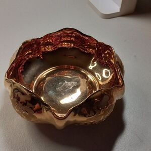 Vintage Elegant Weeping Gold Leaf 22Kt Candy/Trinket Dish